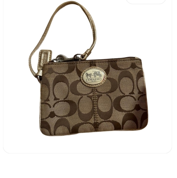 Coach Brown Wristlet - 5.75"L x 4.75"H x 1"D - Picture 7 of 10